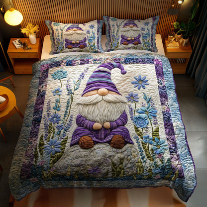 Purple Serenity Gnome WN0801096CL Duvet Cover Set