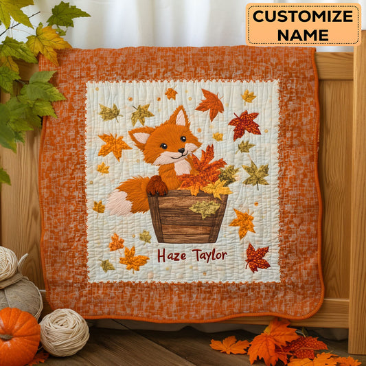 Little Foxy WN2907069CL Personalized Baby Quilt