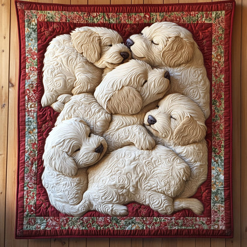Cozy Puppy Pile CW2209063CL Quilt