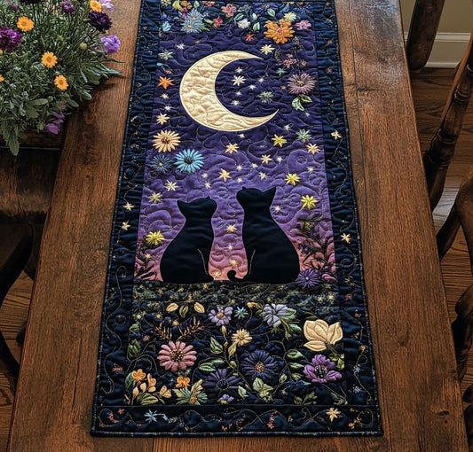 Mystical Moonlit Pair WP2304036CL Quilted Table Runner