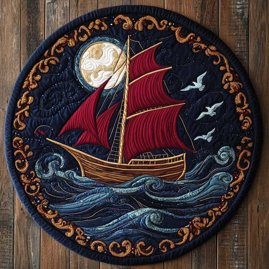 Red Sails CQ1205041CL Quilted Round Mat