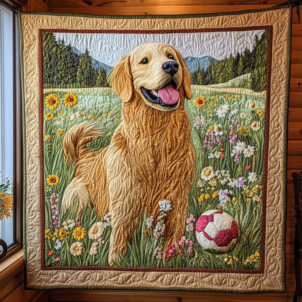 Blooming Fetch Fun CP0707049CL Quilt