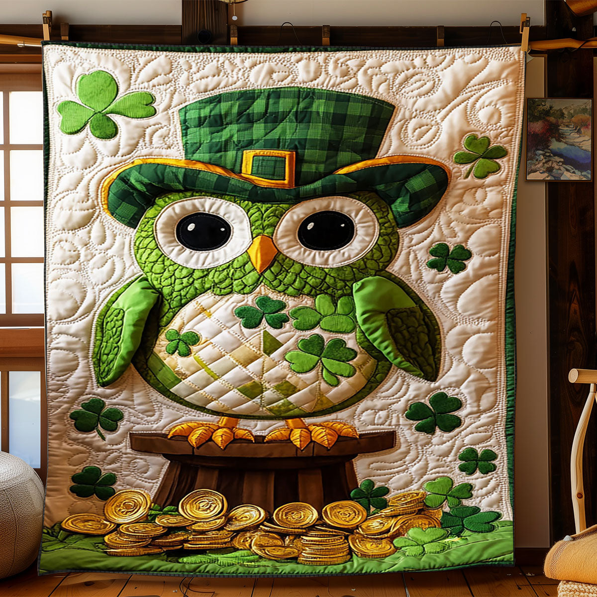 Patrick’s Lucky Owl WJ0901018CL Quilt