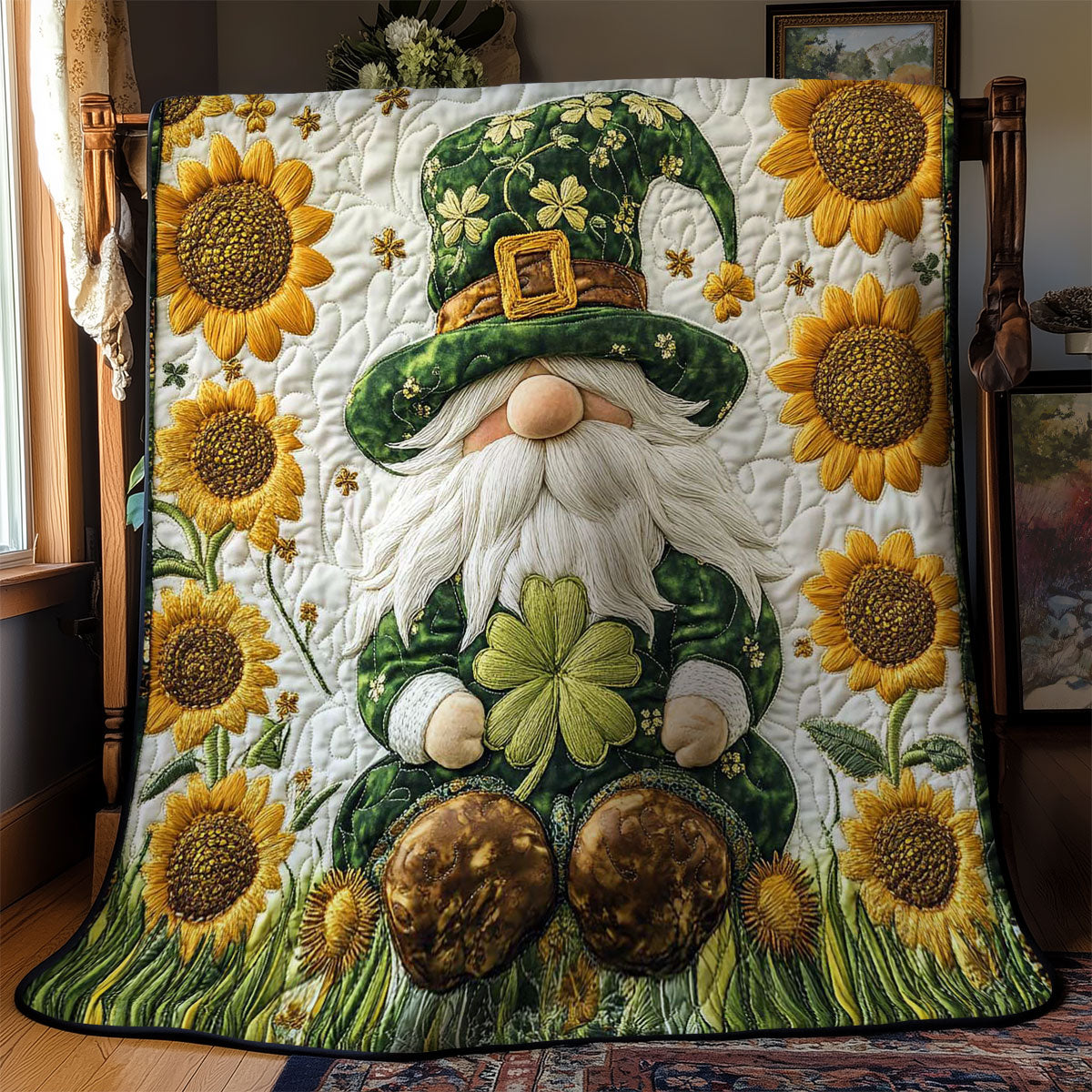 Gnome Of Sunshine And Luck WN3112026CL Quilt