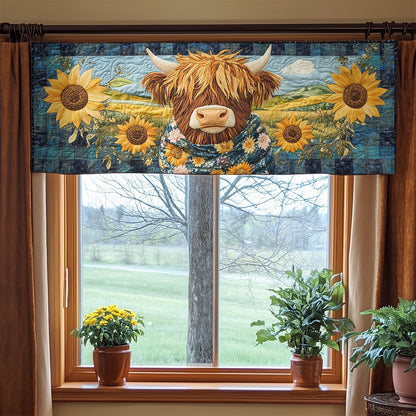 Highland Cow In Full Swing WN1707029CL Quilted Valance