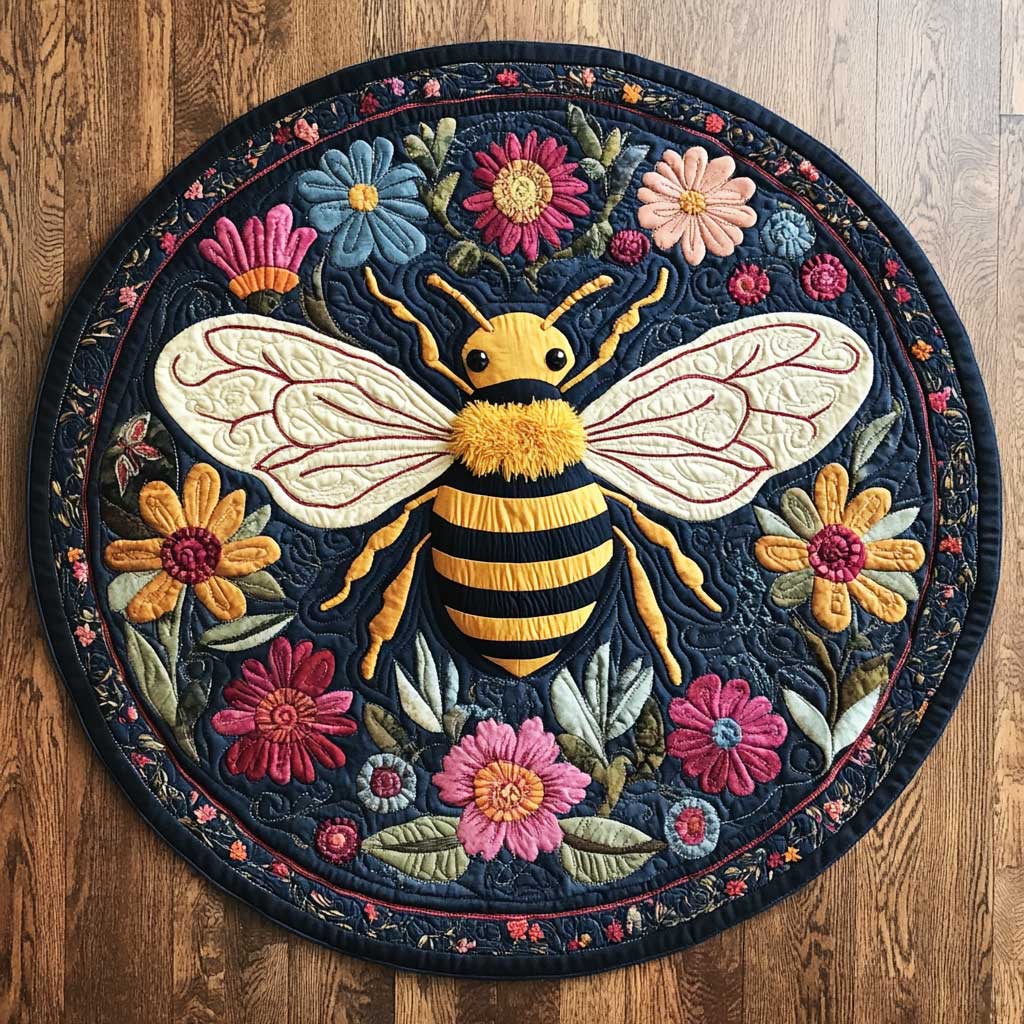 Bee Carpet CQ3004032CL Quilted Round Mat