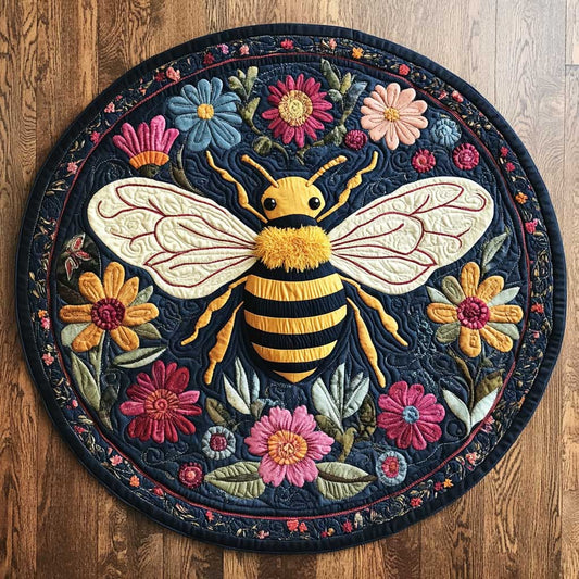 Bee Carpet CQ3004032CL Quilted Round Mat
