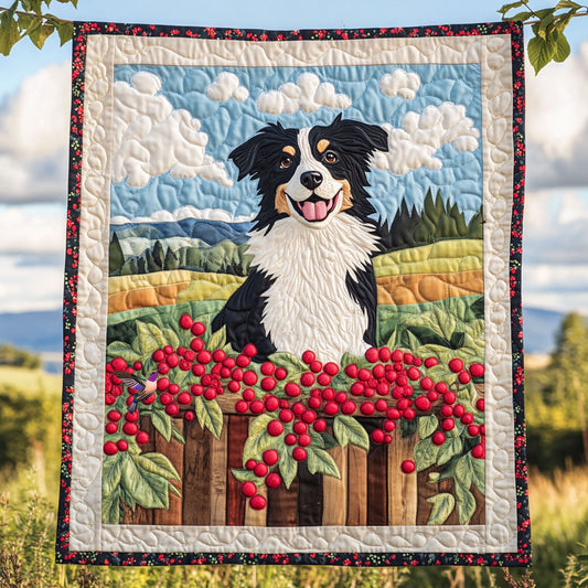 Border Collie Happy WT231025CL Quilt