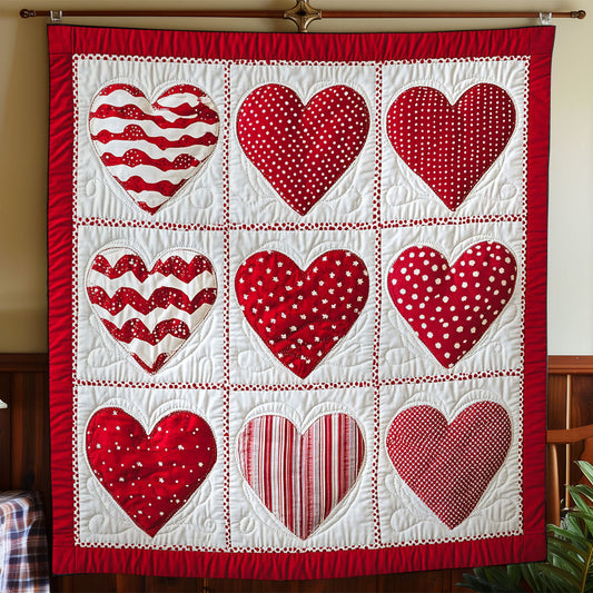 Pink Hearts WY0602179CL Quilt