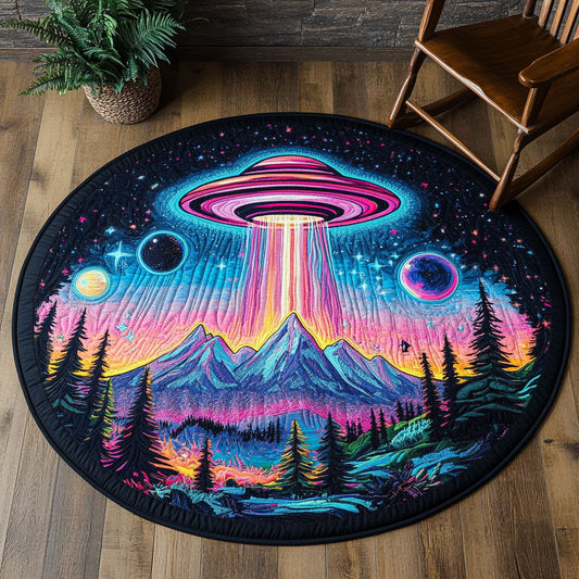 Sci-fi UFO WJ1804033CL Quilted Round Mat