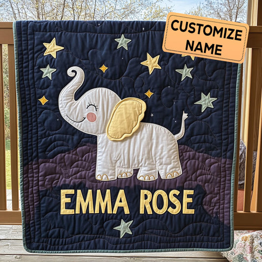 Starry Elephant Dream  CP2807077CL Personalized Baby Quilt