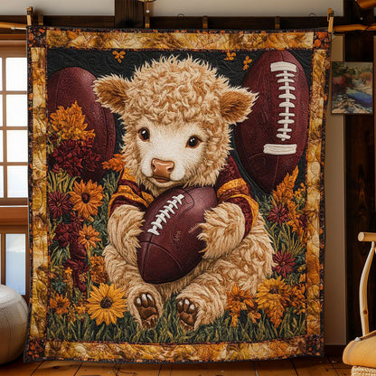 Highland Cow Football WN2104026CL Quilt