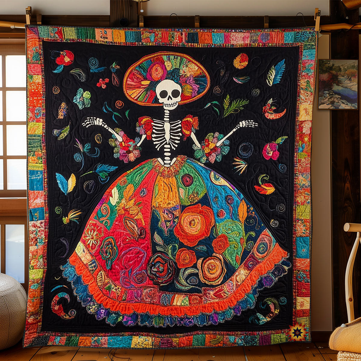 Hippie Dress Skeleton WY2712031CL Quilt