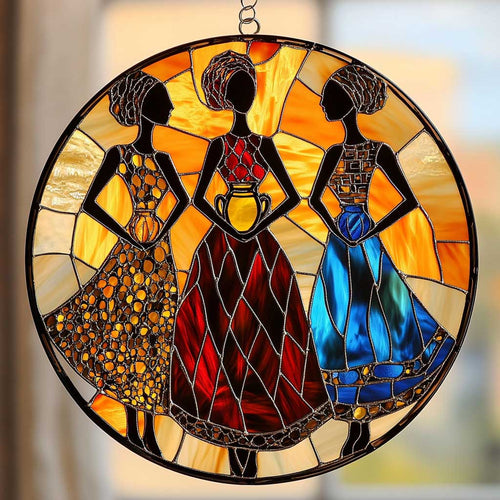 African Women Circle WN0505044CL Suncatcher