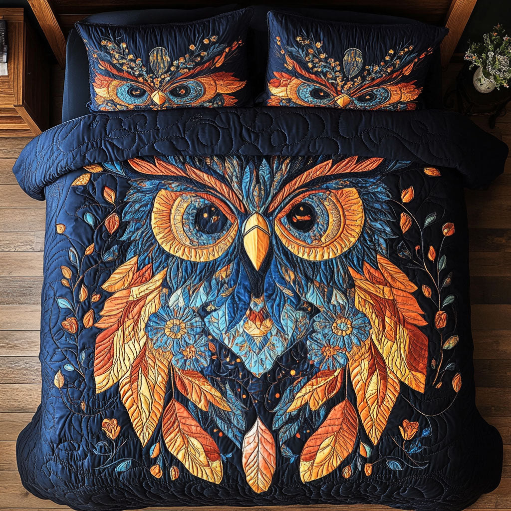 Feather Owl WY0802041CL Duvet Cover Set