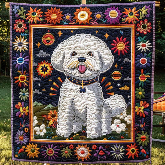 Night Hippie Poodle WP1610030CL Quilt