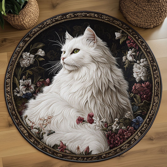 Bliss Cat WN1109001CL Quilted Round Mat
