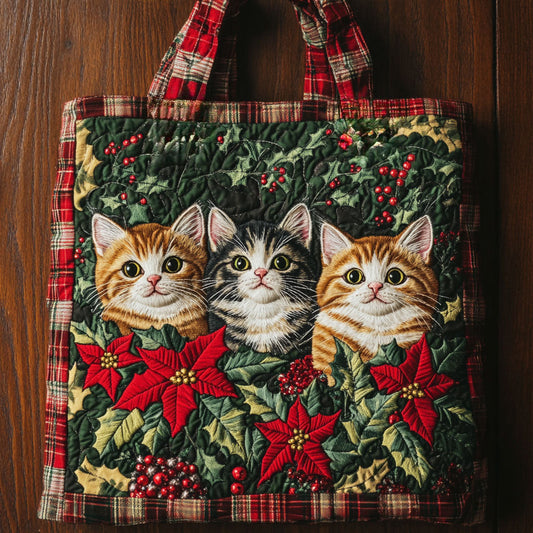 Cat Winter Dream WN0811034CL Quilted Tote Bag