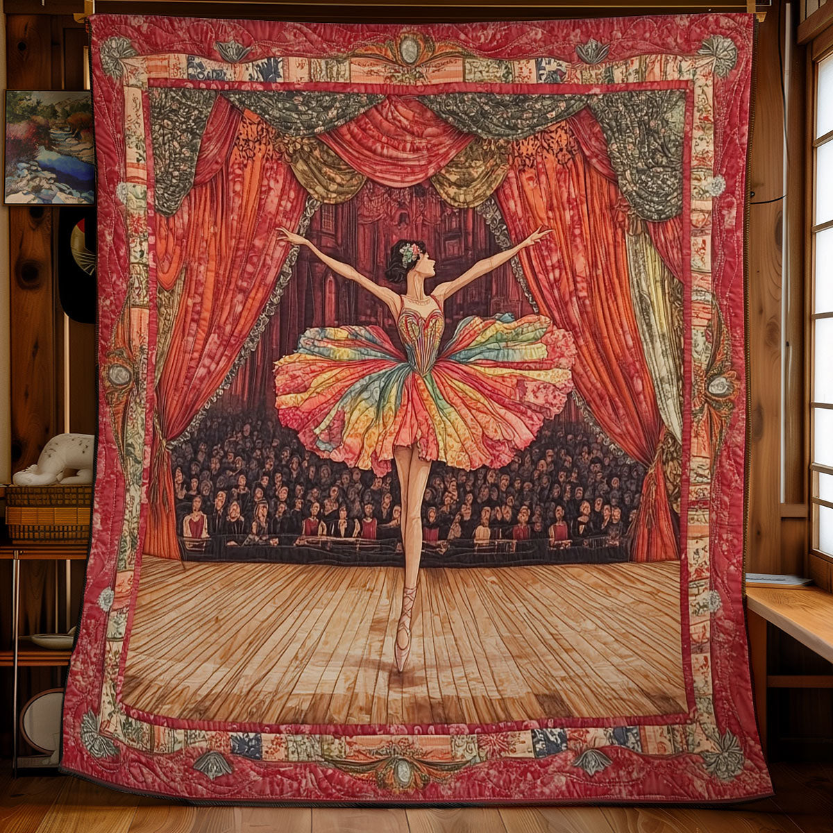 Ballet Artist In Stage WY0801002CL Quilt