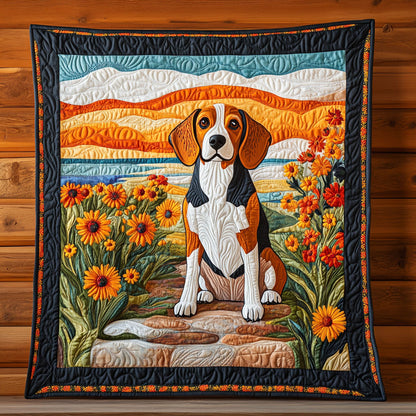 Blooming Beagle CW0206002CL Quilt