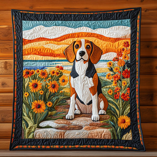 Blooming Beagle CW0206002CL Quilt