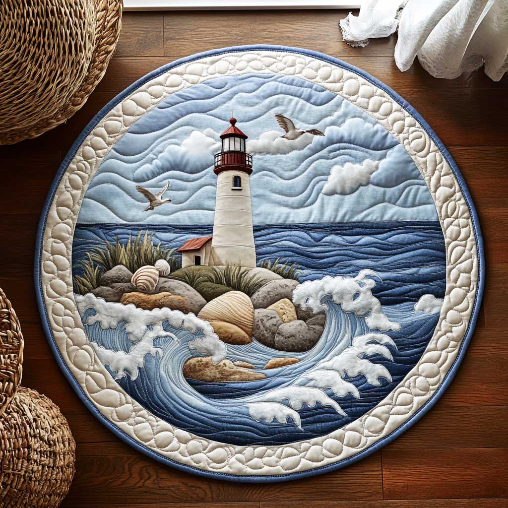 Lighthouse Serenity WN2403060CL Quilted Round Mat