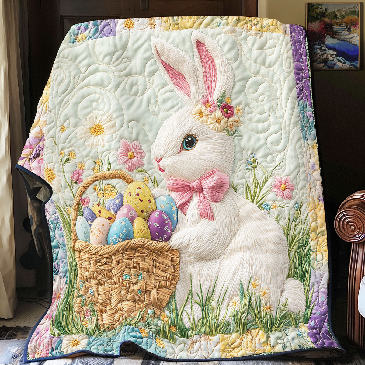 Cute Easter Bunny WY0503101CL Quilt
