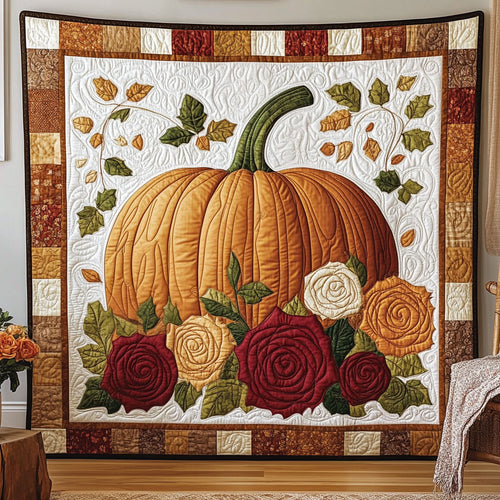 Pumpkin Rose Gathering DH1809003CL Quilt