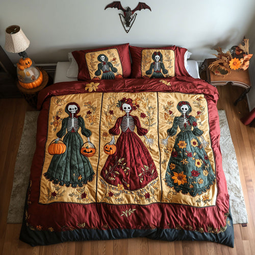 Autumn Grace Skeleton Lady WN1908007CL Duvet Cover Set