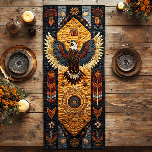 Tribal Bald Eagle CW0901104CL Quilted Table Runner