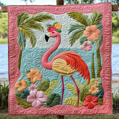 Hawaii Party Flamingo WY3103049CL Quilt