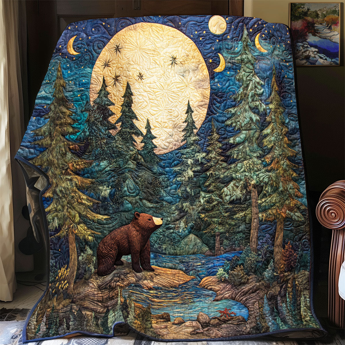 Bear In Forest WX2201006CL Quilt