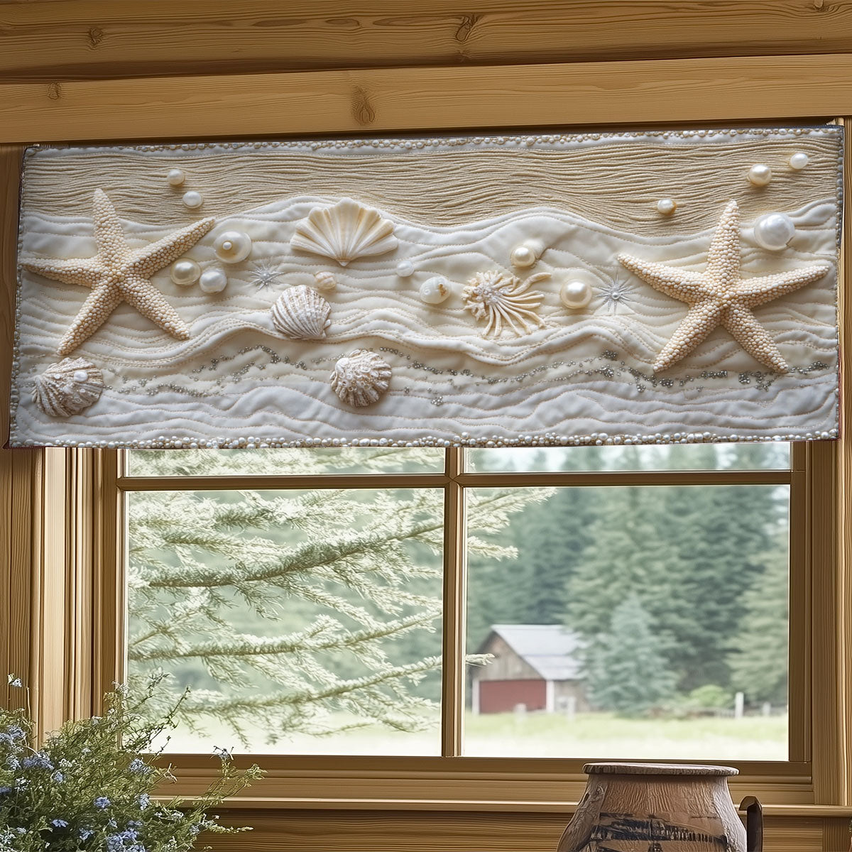 Elegant White Marine WY2305036CL Quilted Valance