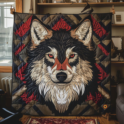 Native American Wolf WJ2310014CL Quilt