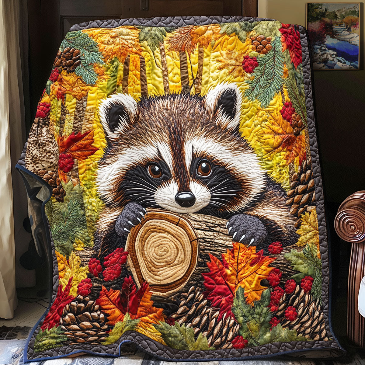 Lovely Raccoon WX3105035CL Quilt