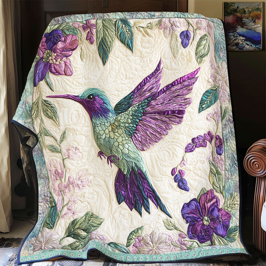 Purple Hummingbird  WX2112037CL Quilt
