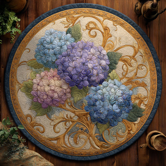 Hydrangea Petal Glow CW1308028CL Quilted Round Mat