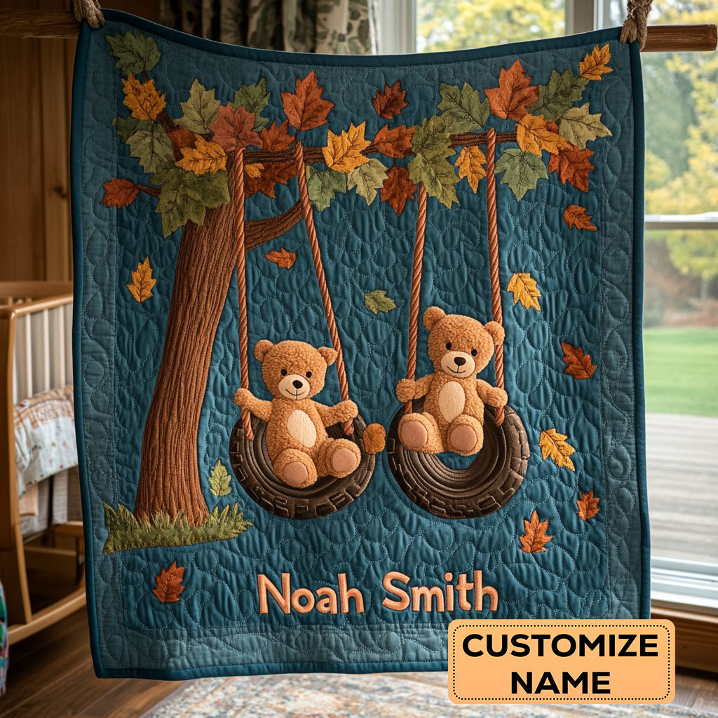 Cozy Autumn Playtime WY2507023CL Personalized Baby Quilt