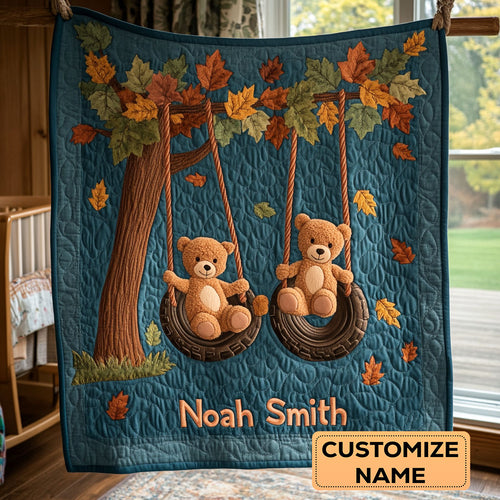 Cozy Autumn Playtime WY2507023CL Personalized Baby Quilt
