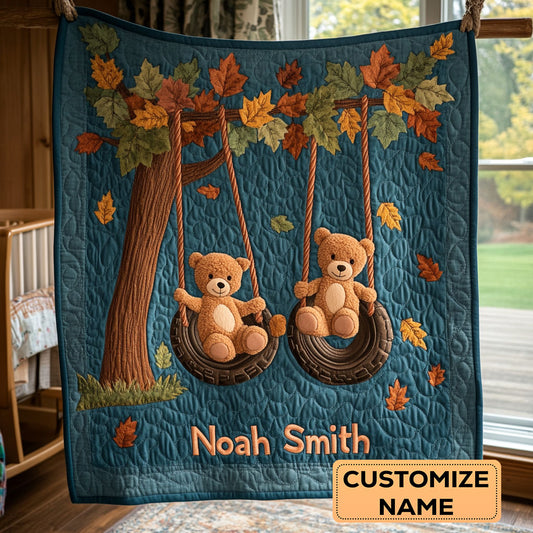 Cozy Autumn Playtime WY2507023CL Personalized Baby Quilt