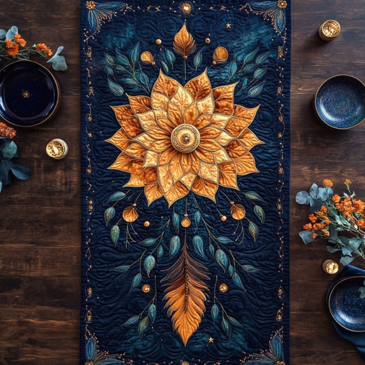 Mystic Sunflower WY0506028CL Quilted Table Runner