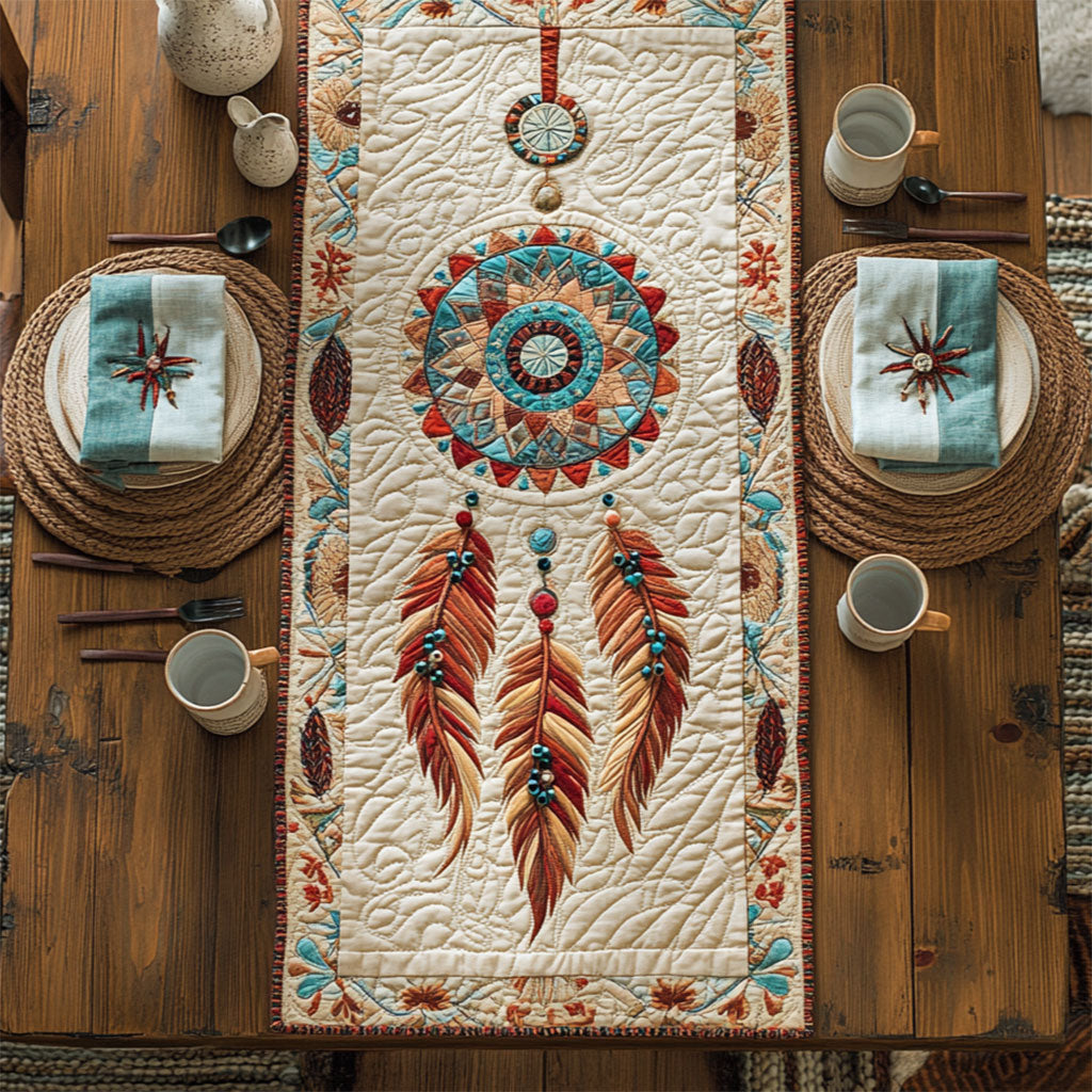 Boho Spirit WY0505023CL Quilted Table Runner
