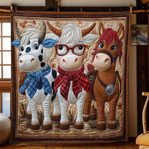 Cow In Cowboy Style WY1701031CL Quilt