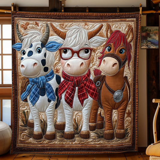 Cow In Cowboy Style WY1701031CL Quilt