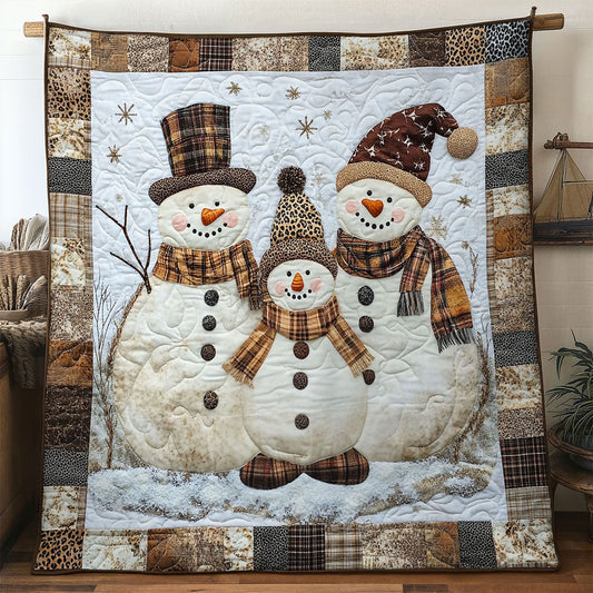 Frosty Family Snowman WN1411028CL Quilt
