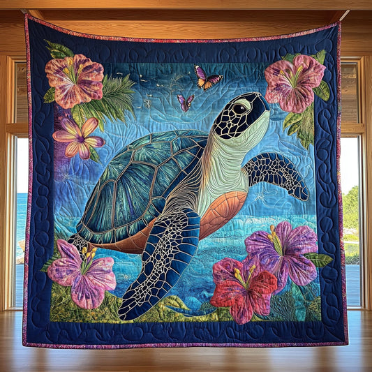 Twilight Ocean Turtle CW2509063CL Quilt