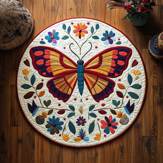 Floral Soar WY3107064CL Quilted Round Mat