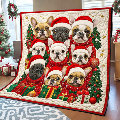 Bulldog Holiday CW1411043CL Quilt