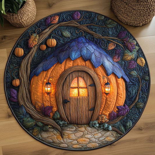 Pumpkin Willow House WN1507089CL Quilted Round Mat