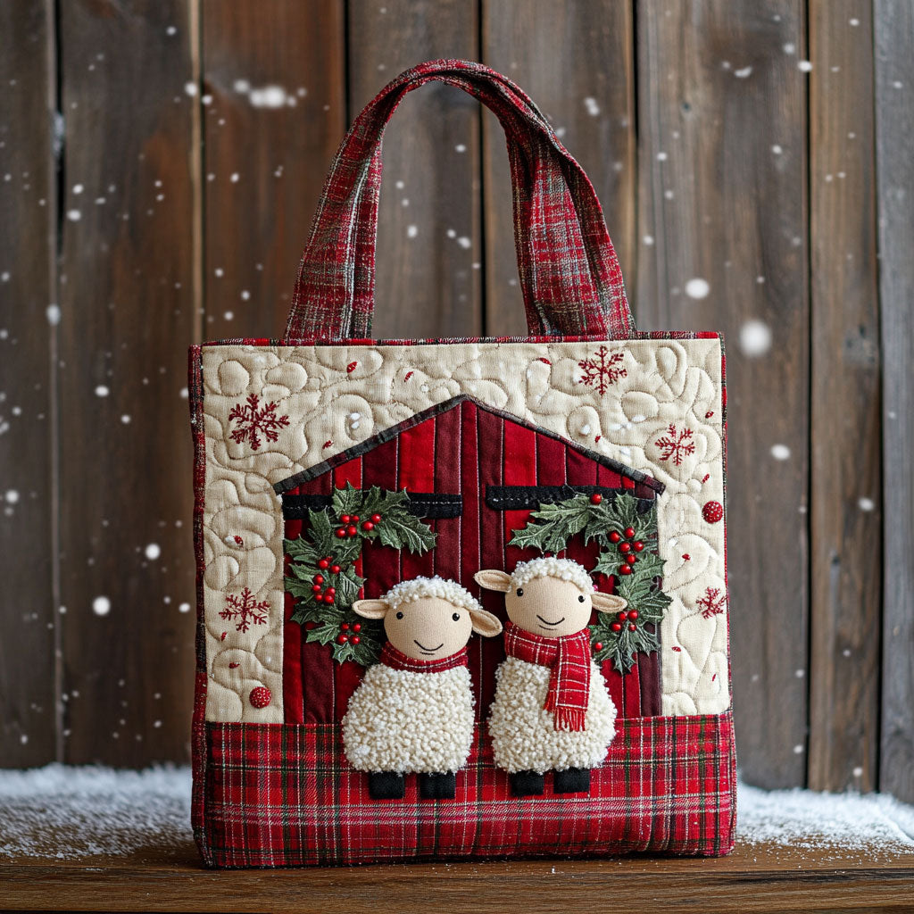 Cute Window Sheep WN1711016CL Quilted Tote Bag